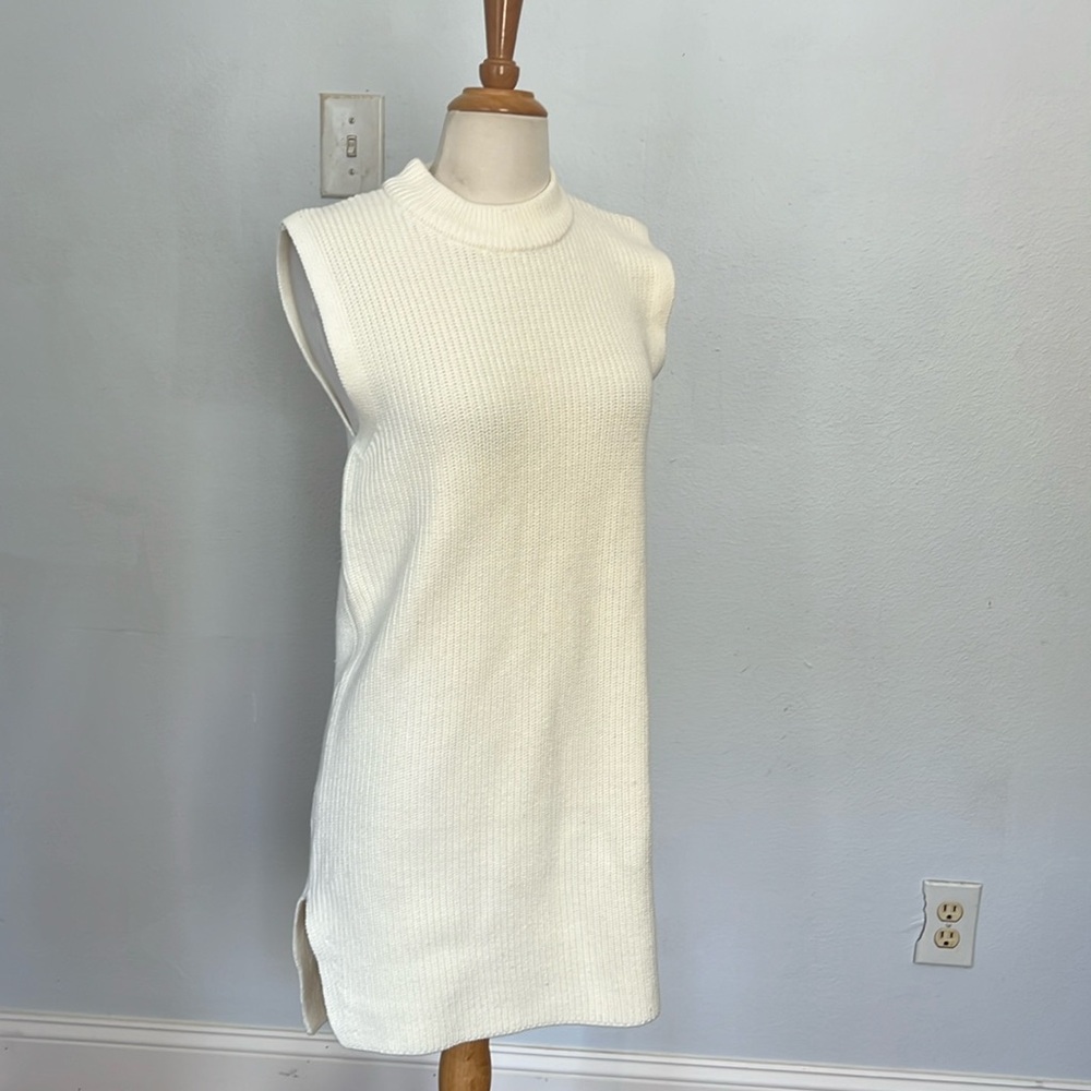 H&M Knit Minimalist Sleeveless Midi Slit Sweater Dress‎ Size XS